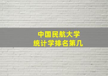 中国民航大学统计学排名第几