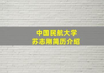 中国民航大学苏志刚简历介绍