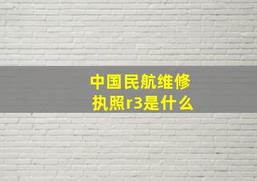 中国民航维修执照r3是什么