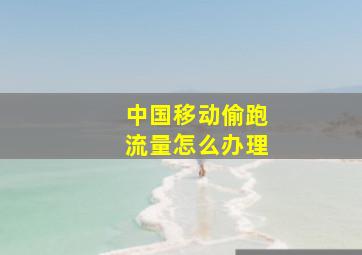 中国移动偷跑流量怎么办理