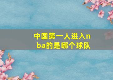 中国第一人进入nba的是哪个球队