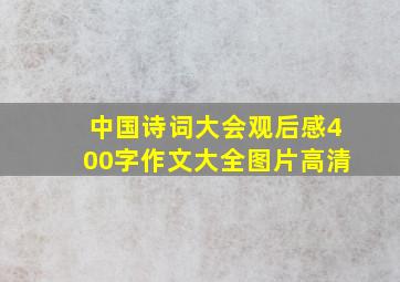 中国诗词大会观后感400字作文大全图片高清