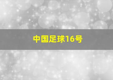 中国足球16号