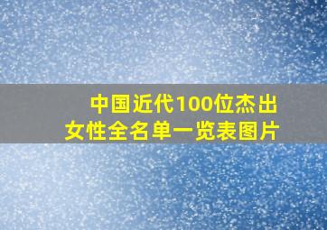 中国近代100位杰出女性全名单一览表图片