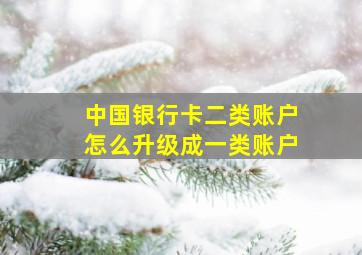 中国银行卡二类账户怎么升级成一类账户