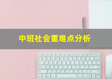 中班社会重难点分析