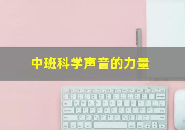 中班科学声音的力量