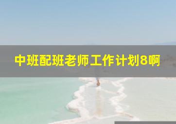 中班配班老师工作计划8啊