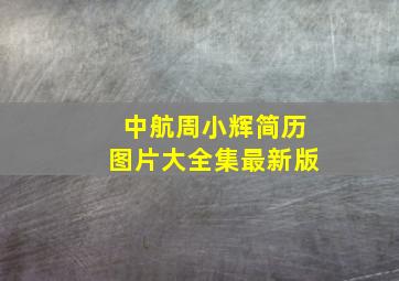 中航周小辉简历图片大全集最新版