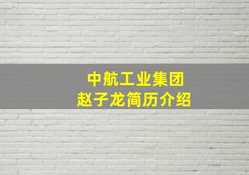 中航工业集团赵子龙简历介绍