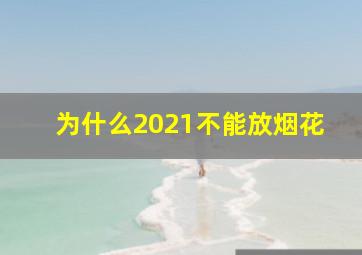 为什么2021不能放烟花