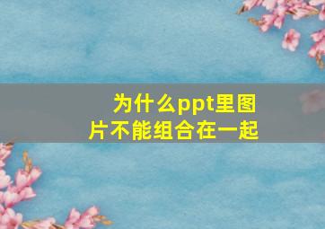 为什么ppt里图片不能组合在一起