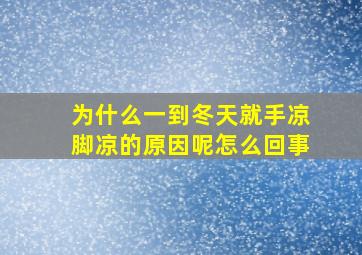 为什么一到冬天就手凉脚凉的原因呢怎么回事