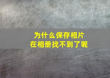 为什么保存相片在相册找不到了呢