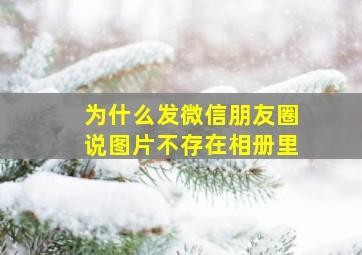 为什么发微信朋友圈说图片不存在相册里