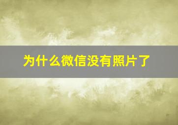 为什么微信没有照片了