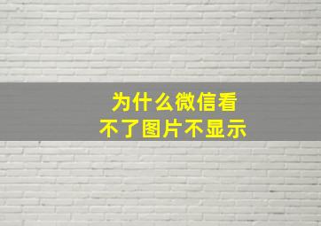 为什么微信看不了图片不显示