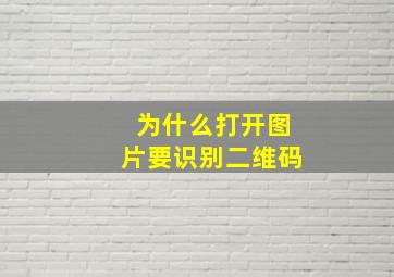 为什么打开图片要识别二维码