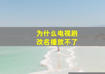 为什么电视剧改名播放不了