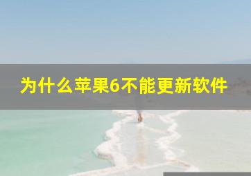 为什么苹果6不能更新软件