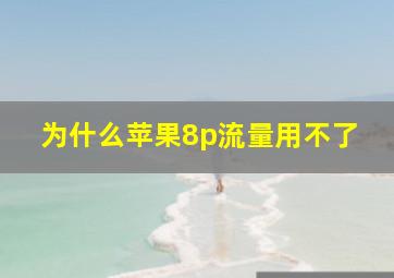 为什么苹果8p流量用不了