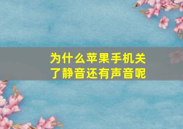 为什么苹果手机关了静音还有声音呢