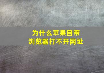 为什么苹果自带浏览器打不开网址