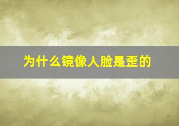 为什么镜像人脸是歪的