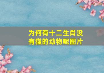 为何有十二生肖没有猫的动物呢图片