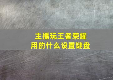 主播玩王者荣耀用的什么设置键盘