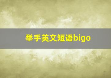 举手英文短语bigo