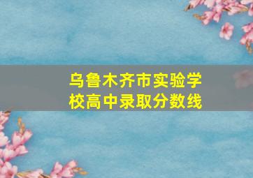 乌鲁木齐市实验学校高中录取分数线