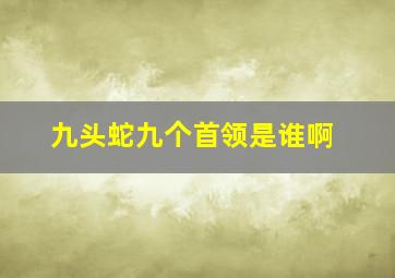 九头蛇九个首领是谁啊