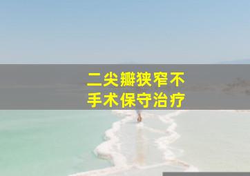 二尖瓣狭窄不手术保守治疗