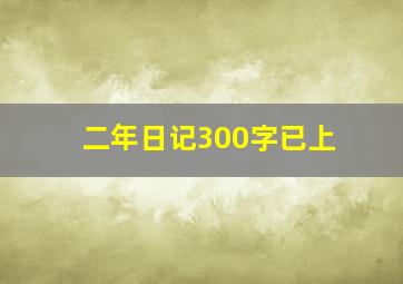 二年日记300字已上