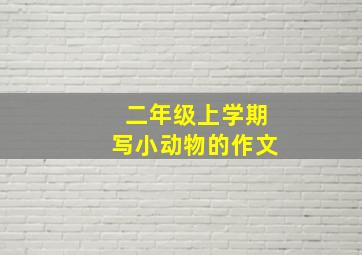 二年级上学期写小动物的作文