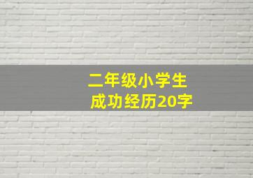 二年级小学生成功经历20字