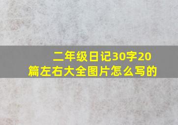 二年级日记30字20篇左右大全图片怎么写的