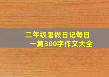 二年级暑假日记每日一篇300字作文大全