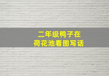 二年级鸭子在荷花池看图写话