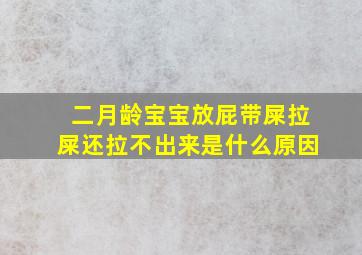 二月龄宝宝放屁带屎拉屎还拉不出来是什么原因