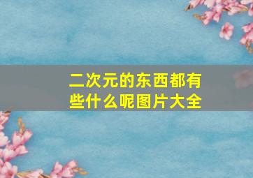 二次元的东西都有些什么呢图片大全