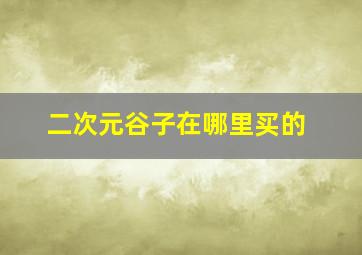 二次元谷子在哪里买的