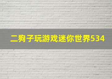 二狗子玩游戏迷你世界534