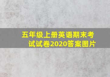 五年级上册英语期末考试试卷2020答案图片