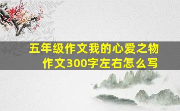 五年级作文我的心爱之物作文300字左右怎么写