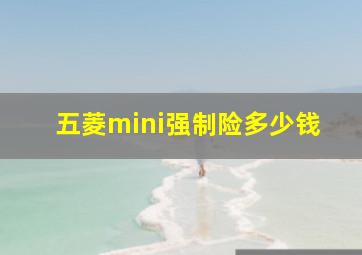 五菱mini强制险多少钱