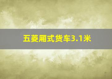 五菱厢式货车3.1米