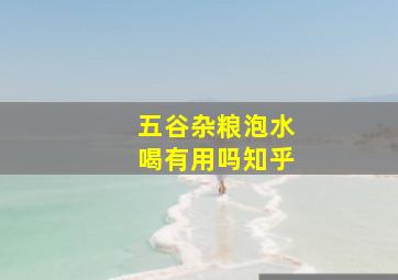 五谷杂粮泡水喝有用吗知乎