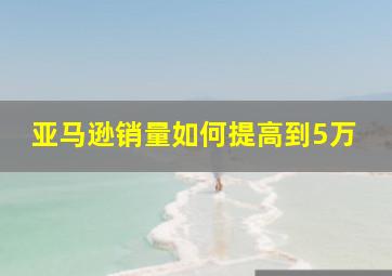 亚马逊销量如何提高到5万